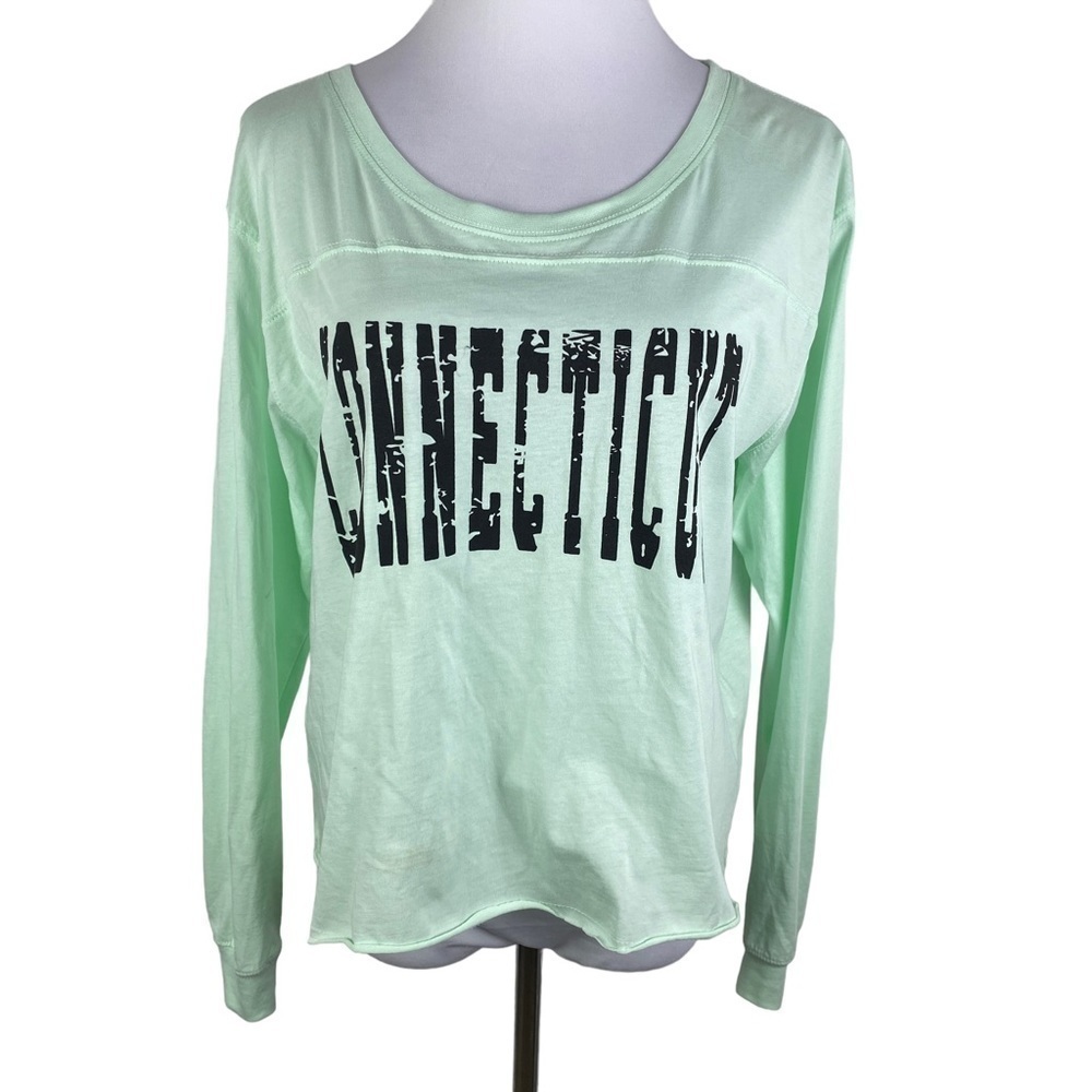 US Apparel "Connecticut" Lime Green Scoop Neck‎ Blouse Women's XL